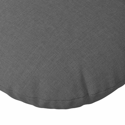 Sittkuddar 2 pcs Mörkgrå Ø50 x 19 cm tyg
