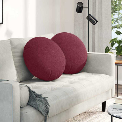 Sittkuddar 2 pcs Vinröd Ø50 x 19 cm tyg