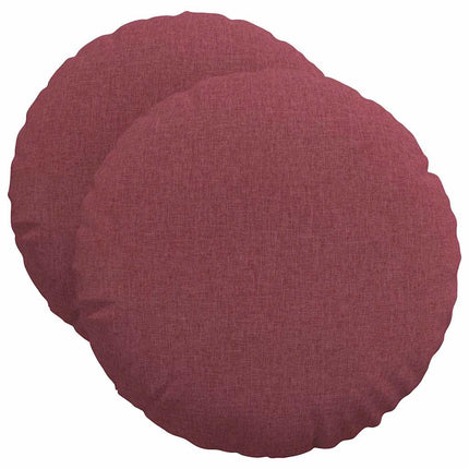Sittkuddar 2 pcs Vinröd Ø50 x 19 cm tyg