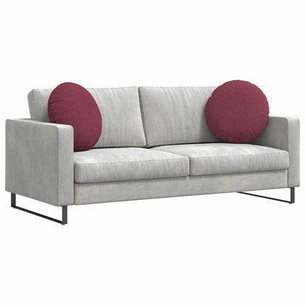 Sittkuddar 2 pcs Vinröd Ø50 x 19 cm tyg