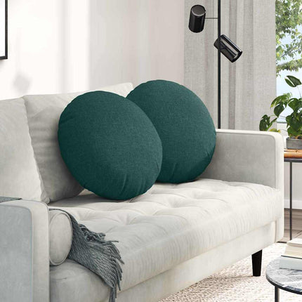 Sittkuddar 2 pcs Mörkgrön Ø50 x 19 cm tyg