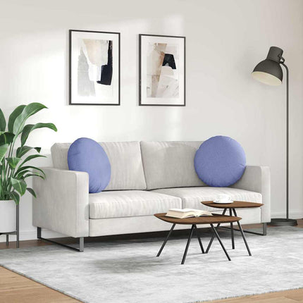 Sittkuddar 2 pcs Jeansblå Ø50 x 19 cm tyg