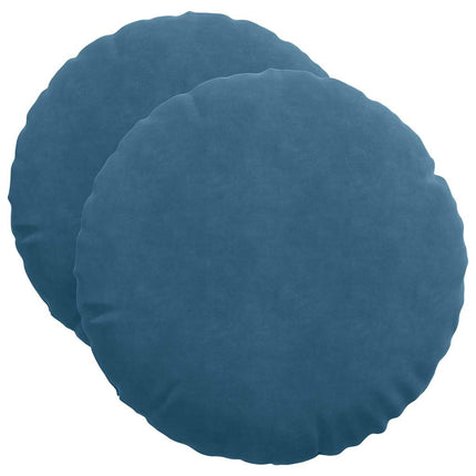 Sittkuddar 2 pcs Blå Ø50 x 19 cm Sammet
