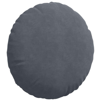 Sittkuddar 2 st Sammet Mörkgrå Ø50 x 19 cm