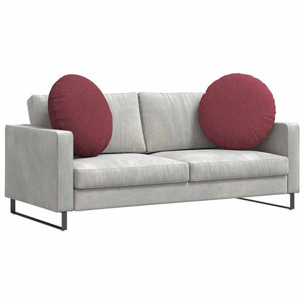 Sittkuddar 2 st tyg Vinröd Ø60 x 21 cm