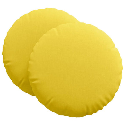Sittkuddar 2 pcs Ljusgul Ø60 x 21 cm tyg