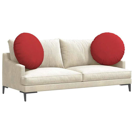 Sittkuddar 2 pcs Röd Ø60 x 21 cm tyg