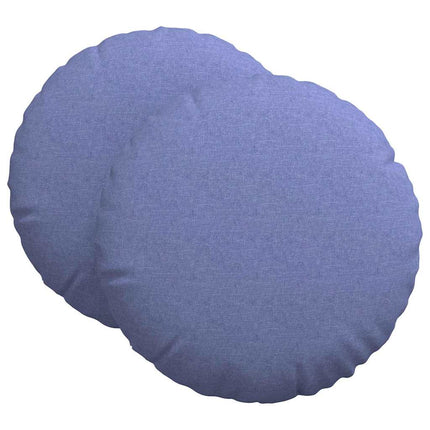 Sittkuddar 2 st tyg Jeansblå Ø60 x 21 cm