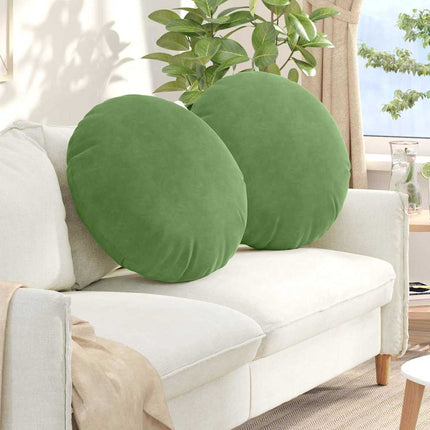 Sittkuddar 2 pcs Ljusgrön Ø60 x 21 cm Sammet