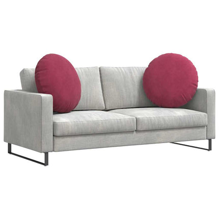 Sittkuddar 2 pcs Vinröd Ø60 x 21 cm Sammet