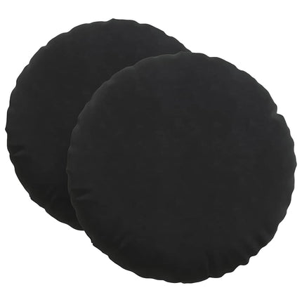 Sittkuddar 2 pcs Svart Ø60 x 21 cm Sammet