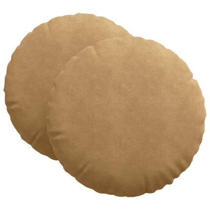Sittkuddar 2 st Sammet Brun Ø60 x 21 cm