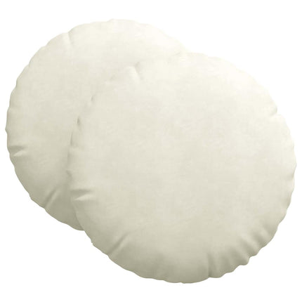 Sittkuddar 2 st Sammet Kräm Ø60 x 21 cm