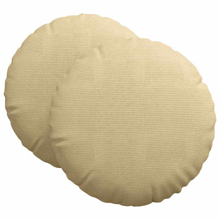 Sittkuddar 2 pcs Grågrön Ø60 x 21 cm Kordread tyg