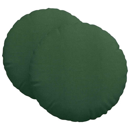 Sittkuddar 2 pcs Mörkgrön Ø60 x 21 cm Kordread tyg