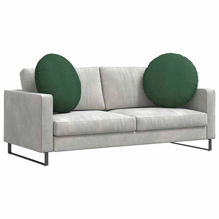Sittkuddar 2 pcs Mörkgrön Ø60 x 21 cm Kordread tyg