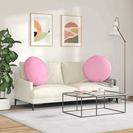 Sittkuddar 2 pcs Rosa Ø80 x 29 cm tyg
