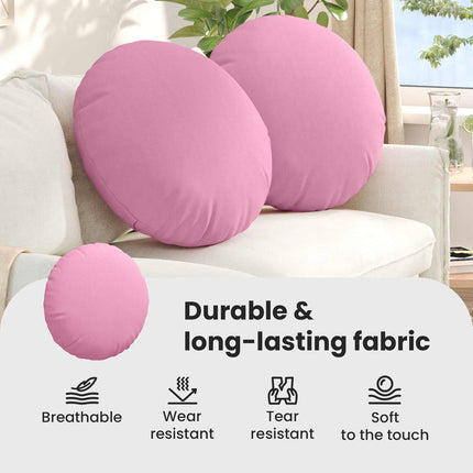 Sittkuddar 2 st tyg Rosa Ø80 x 29 cm