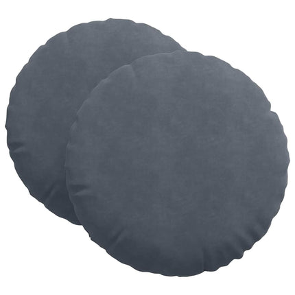 Sittkuddar 2 pcs Mörkgrå Ø 40 x 13 cm Sammet