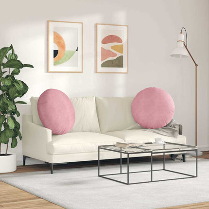 Sittkuddar 2 pcs Rosa Ø 80 x 29 cm Sammet