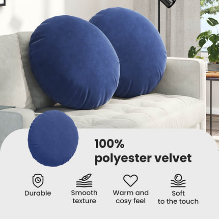 Sittkuddar 2 pcs Polisblå Ø 40 x 13 cm Sammet