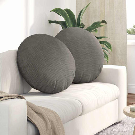 Sittkuddar 2 pcs Ljusgrå Ø 80 cm Kordread tyg