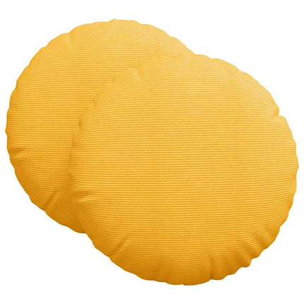 Sittkuddar 2 pcs Ljusgul Ø 80 cm Kordread tyg