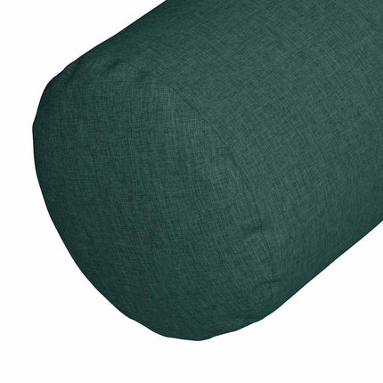 Bolsterkuddar 2 pcs Mörkgrön Ø 15 x 40 cm tyg