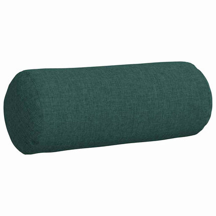 Bolsterkuddar 2 pcs Mörkgrön Ø 15 x 40 cm tyg