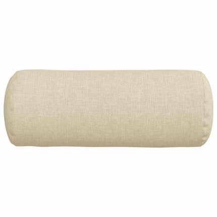 Bolsterkuddar 2 pcs Kräm Ø 15 x 40 cm tyg