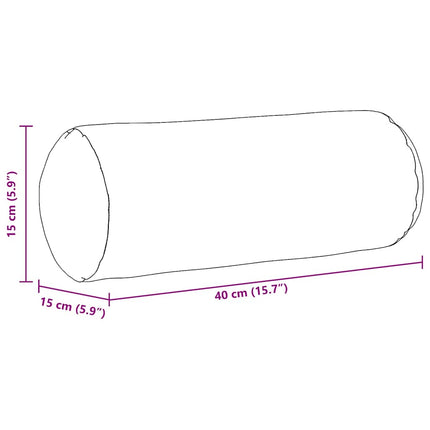 Bolsterkuddar 2 pcs Ljusgrön Ø 15 x 40 cm tyg