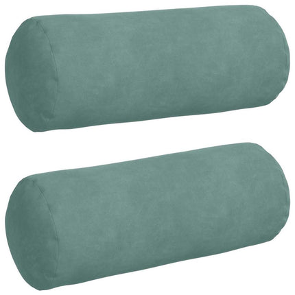 Bolsterkuddar 2 pcs Havgrön Ø 15 x 40 cm Kordread tyg