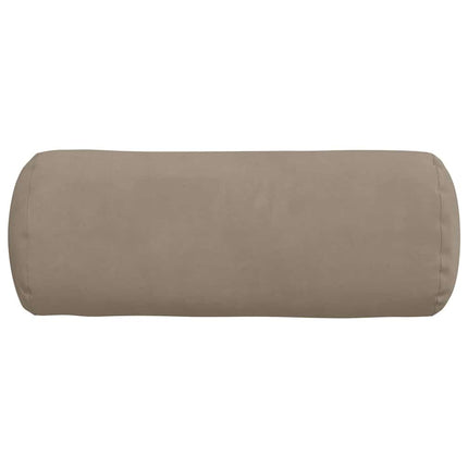 Bolsterkuddar 2 pcs Taupe Ø 15 x 40 cm Mikrofiber Tyg