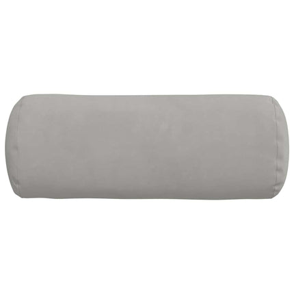 Bolsterkuddar 2 pcs Ljusgrå Ø 15 x 40 cm Mikrofiber Tyg