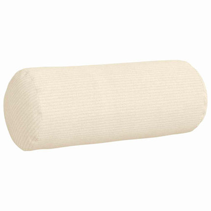 Bolsterkuddar 2 pcs Kräm Ø 15 x 40 cm Kordread tyg