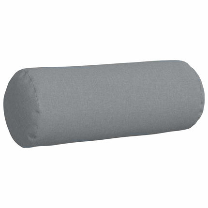 Bolsterkuddar 2 pcs Ljusgrå Ø 25 x 70 cm tyg