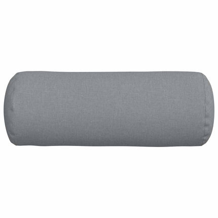 Bolsterkuddar 2 pcs Ljusgrå Ø 25 x 70 cm tyg