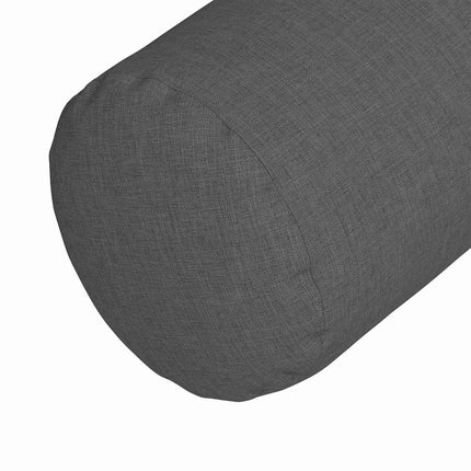 Bolsterkuddar 2 pcs Mörkgrå Ø 25 x 70 cm tyg