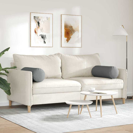 Bolsterkuddar 2 pcs Mörkgrå Ø 25 x 70 cm tyg