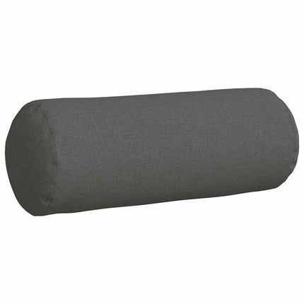 Bolsterkuddar 2 pcs Mörkgrå Ø 25 x 70 cm tyg