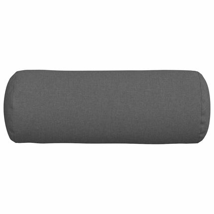 Bolsterkuddar 2 pcs Mörkgrå Ø 25 x 70 cm tyg