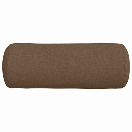 Bolsterkuddar 2 pcs Brun Ø 25 x 70 cm tyg