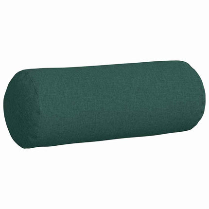 Bolsterkuddar 2 pcs Mörkgrön Ø 25 x 70 cm tyg