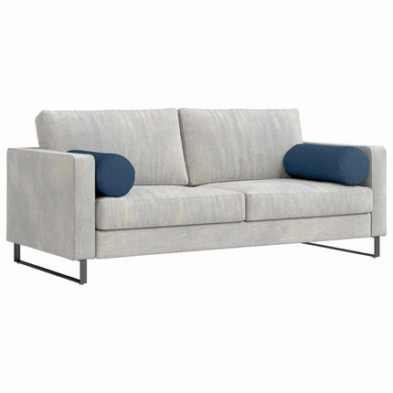 Bolsterkuddar 2 pcs Blå Ø 25 x 70 cm tyg
