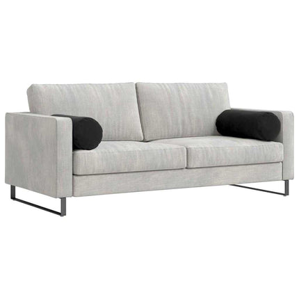 Bolsterkuddar 2 pcs Svart Ø 25 x 70 cm Kordread tyg