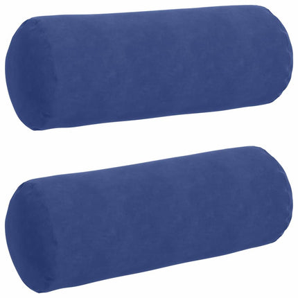 Bolsterkuddar 2 pcs Polisblå Ø 25 x 70 cm Kordread tyg