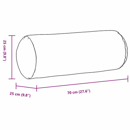 Bolsterkuddar 2 pcs Polisblå Ø 25 x 70 cm Kordread tyg