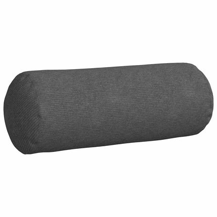 Bolsterkuddar 2 pcs Mörkgrå Ø 25 x 70 cm Kordread tyg
