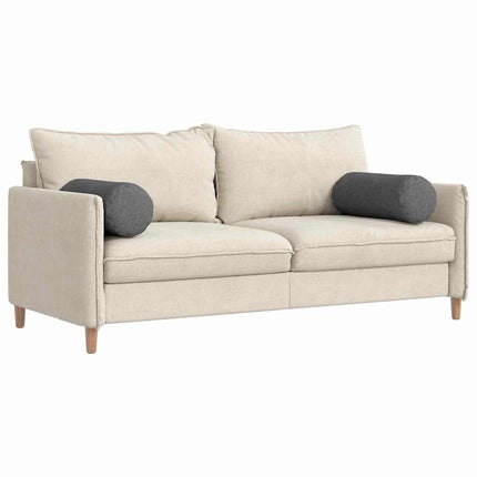 Bolsterkuddar 2 pcs Mörkgrå Ø 25 x 70 cm Kordread tyg