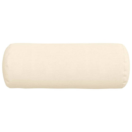 Bolsterkuddar 2 pcs Kräm Ø 25 x 70 cm Kordread tyg